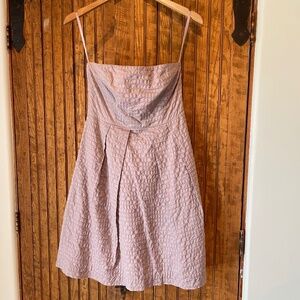 J. Crew Strapless Light Purple Cotton Dress Size 2